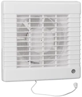 Nedco badkamer-/keukenventilator M1V 150 met gaas+trekkoord